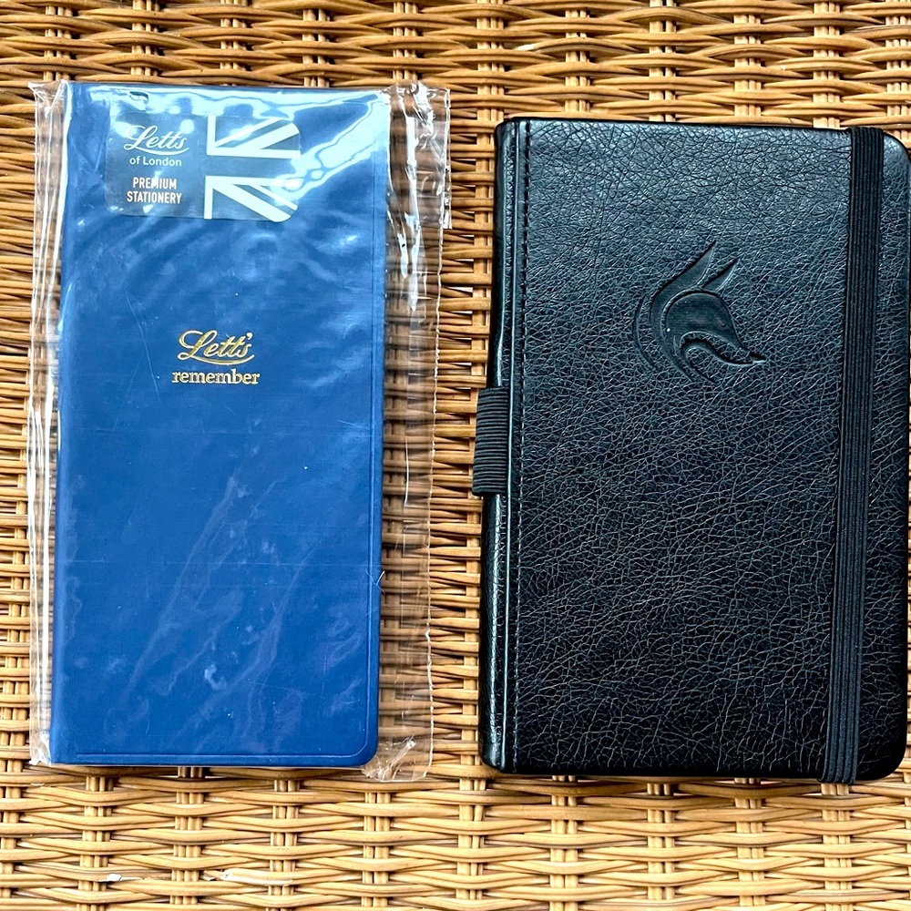 NEW Password Books Set of 2, Letts of London Blue and Black Book, Nice Quality